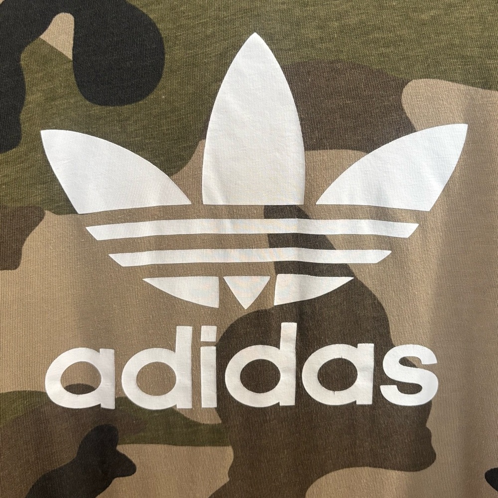 Adidas Camo Trefoil T-Shirt Unisex Size Medium Streetwear Graphic Tee - Picture 4 of 7